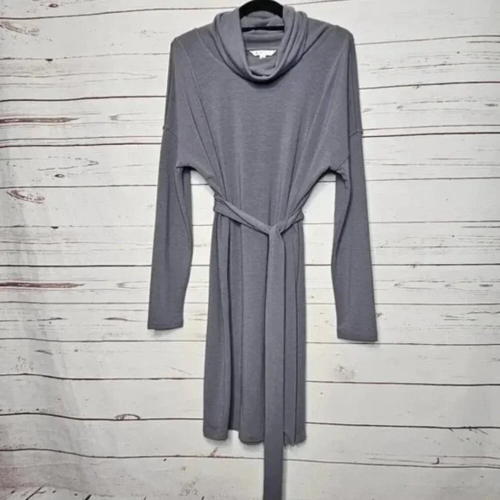 CAbi Cowl Neck Belted Dress Polyester Stretch Medium pullover luxury style soft - Picture 3 of 5